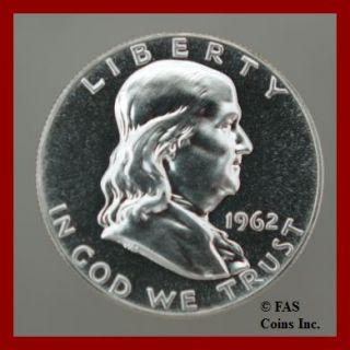 1962 Gem Proof Franklin Silver Half Dollar US Coin