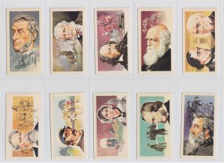 Complete Set of 50 Famous Britons Cards from 1969