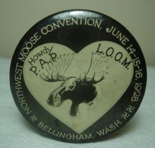 1928 N.W. MOOSE CONVENTION BELLINGHAM WASHINGTON POCKET MIRROR NR