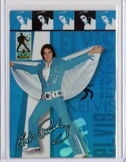   Elvis Lives Presley Fashions Foil Cards # 6 Bill Belew Blue Jumpsuit