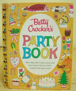 Betty Crockers Party Book RARE Error Misprint Cookbook Pages Upside 