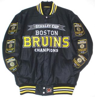 Size L NHL Boston Bruins Commemorative Wool Reversible Jacket New L 