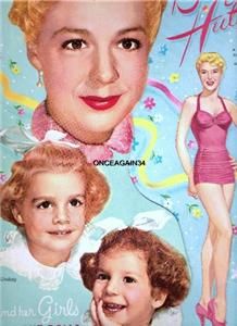 Vintage Uncut 1951 Betty Hutton Paper Dolls 1 Repro Orig Size 