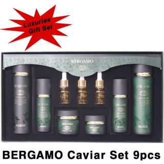 Korean Cosmetics Bergamo Caviar Program Set 9pcs Anti Aging Luxuries 