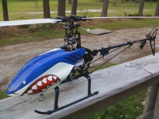 Shark RC Helicopter 450 Size w Servos and Motor Never Flown
