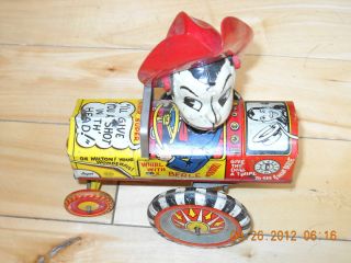 Milton Berle Tin Toy Tractor Marx USA Wind up