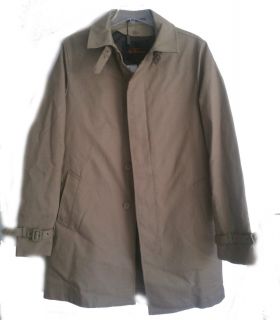 Ben Sherman Men Size M Rain Coat Trench Style with removable inside 