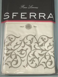 SFERRA Finley 3205 KING Duvet Cover White / Ivory