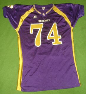 Benedict College Tigers Game Used Football Jersey 74 Columbia SC L K 