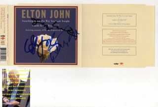 Elton John Bernie Taupin George Martin Signed Autographed Diana CD wth 