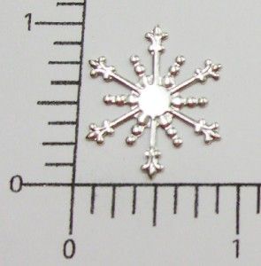 59194 12 PC M Silver Small Snowflake Jewelry Finding