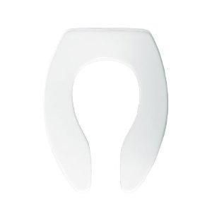 Bemis White Elongated Open Front Toilet Seat (A1)