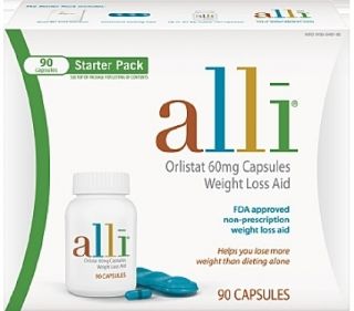 Alli Weight Loss Aid Orlistat 60mg Starter Pack 90 Capsules AUTHENTIC 