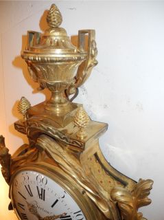 Early Gilt Bronze Victory Cartel Clock Louis XVI C1780