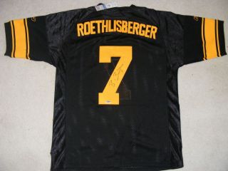 BEN ROETHLISBERGER SIGNED AUTHENTIC THROWBACK JERSEY PITTSBURGH 
