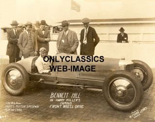 1925 Indy 500 Bennett Hill Henry Ford Miller Special Race Car Photo 