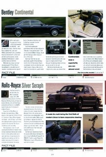 Bentley Rolls Royce Car Models Auto Specs Tests 1990 02
