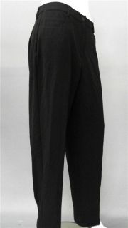 Harve Benard Misses 12 Stretch Dress Straight Pants Black Solid Slacks 