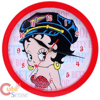 Betty Boop Biker Hat Wall Clock 10 Round Pink Leopard Dress Wall 