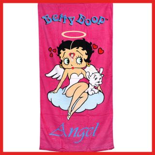 Betty Boop Beach Bath Towel Pink Angel Cotton 30 x 60