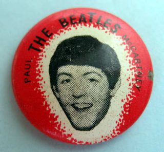 Paul McCartney Beatles Original 1964 Pinback Button 461