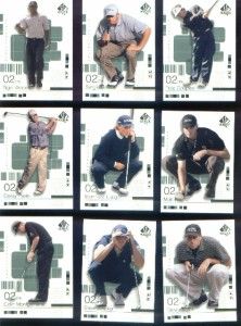 2002 Upper Deck SP Authentics Complete 90 Golf Card Set