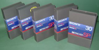   Sony BCT 30Ma BetaCam SP30 Videotape Metal Tapes w cases Small Beta SP