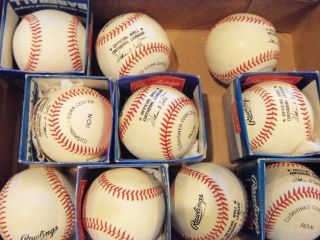 Lot of 10 Official Bill White National League Baseballs