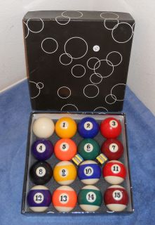 Pool Billiard Balls Regulation Standard 2 1 4 or 2 25 Size Full Set 