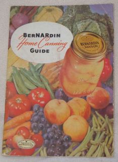 1946 Bernardin Mason Jar Canning Pickle Jam Jelly Meat Recipe Cook 