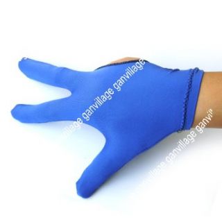10x Ct Cue Billiard Pool Shooters 3 Fingers Gloves Blue