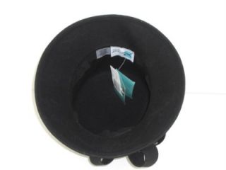 betmar black rhinestone flower wool bucket dress hat