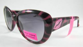 Betsey Johnson Cat Eye Pink PurpleTortoise Leopard Sunglasses Frames 