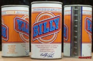 Billy Carter Beer s s Can Purple Lines at Seam Cold Spring Minnesota 