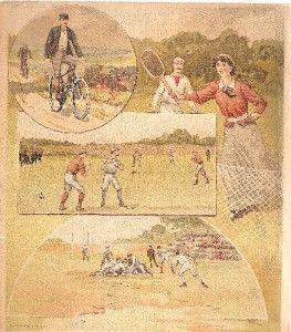 Very RARE 1893 Bicycles Bicycling Baseball Football Tennis Illustrated 
