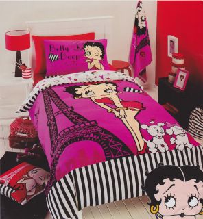 brand new licensed product betty boop in paris color black hotpink 