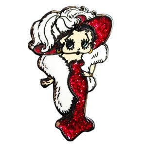 Betty Boop in A Red Sparkly Dress Hat Lapel Pin
