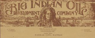 Big Indian Oil 2 Diff Kansas City Texas Stock Cert 1928 Letter Indian 