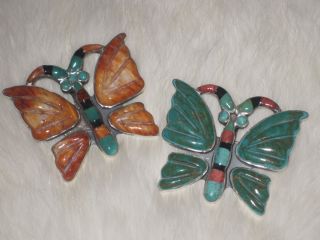 One Fabulous Federico Southwest Butterfly Pin Pendant Spiney Oyster or 