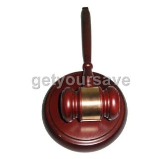Handcrafted Wood Gavel & Sound Block Lawyer Judge Gift