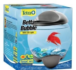 Betta Fish Tank Bubble Bowl Aquarium LED Light by Tetra USA Seller New 