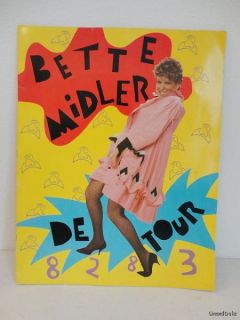 Vintage 1982 BETTE MIDLER DE TOUR Full Color, Large Format CONCERT 