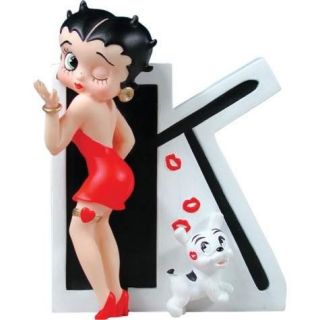 Betty Boop 6751 Alphabet Letter K Kiss Figurine