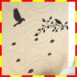 GP 14 Tree Bird Vinyl Graphic Wall Art Decor Sticker