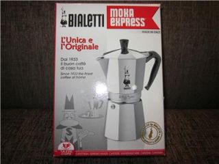 bialetti moka express espresso maker 9 cup new