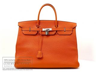 Authentic Hermes Birkin 40cm Bag Orange Togo