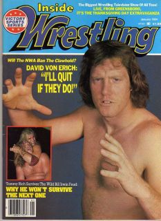   Wrestling January 1984 David Von Erich Tommy Rich Bill Irwin