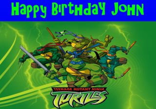 Teenage Mutant Ninja Turtles Birthday Card Personalised Message
