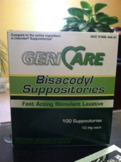 Medline Dulcolax Bisacodyl Suppositories 10 MG X100