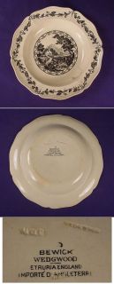 antique wedgwood black transfer bewick plate antique mid 19th century 